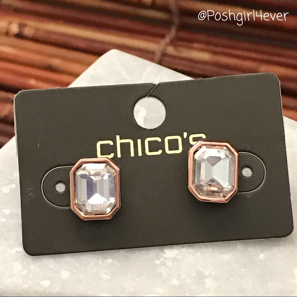 Chico’s Earrings Gold Tone Post NWT